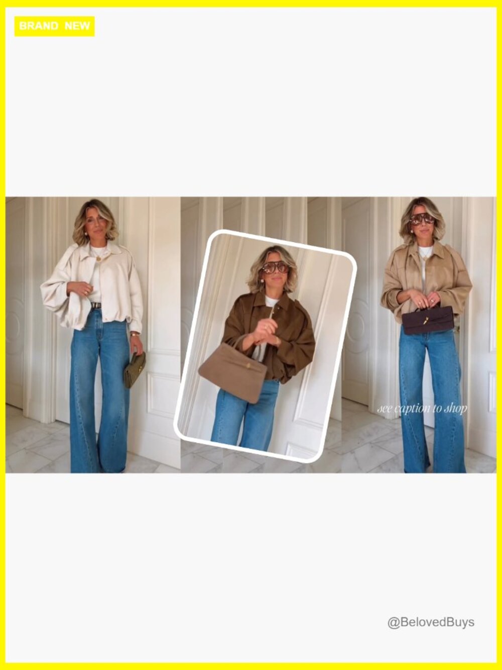 Faux Suede Bomber Jacket Oversized Cropped Motorcycle Pilot Coat - Picture 7 of 7